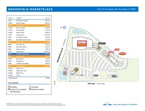 1100-1170 Highway 287, Broomfield, CO à louer Plan de site– Image 1 sur 1