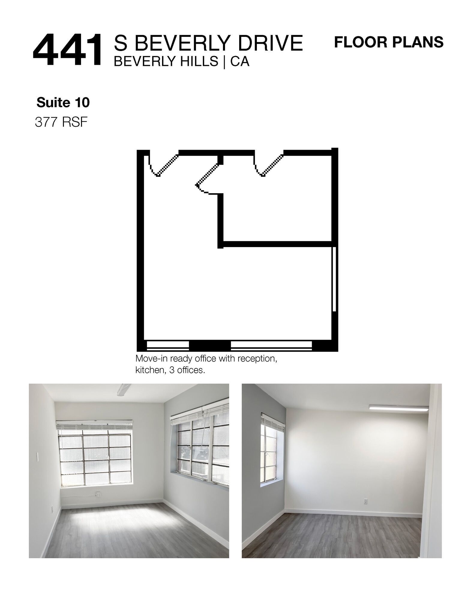 441 S Beverly Dr, Beverly Hills, CA à louer Plan d’étage– Image 1 sur 3