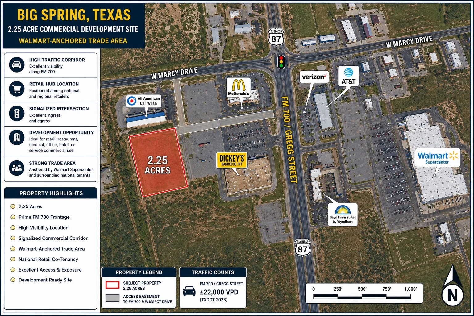235 FM 700, Big Spring, TX à vendre Plan de site– Image 1 sur 2