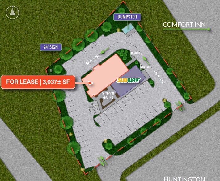 2207 N Jefferson St, Huntington, IN à louer - Plan de site – Image 2 sur 7