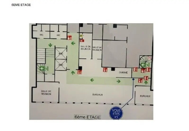 Bureau dans Paris à louer - Plan d’étage – Image 2 sur 8