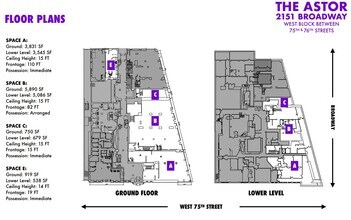 2139-2159 Broadway, New York, NY à louer Plan d’étage– Image 1 sur 1