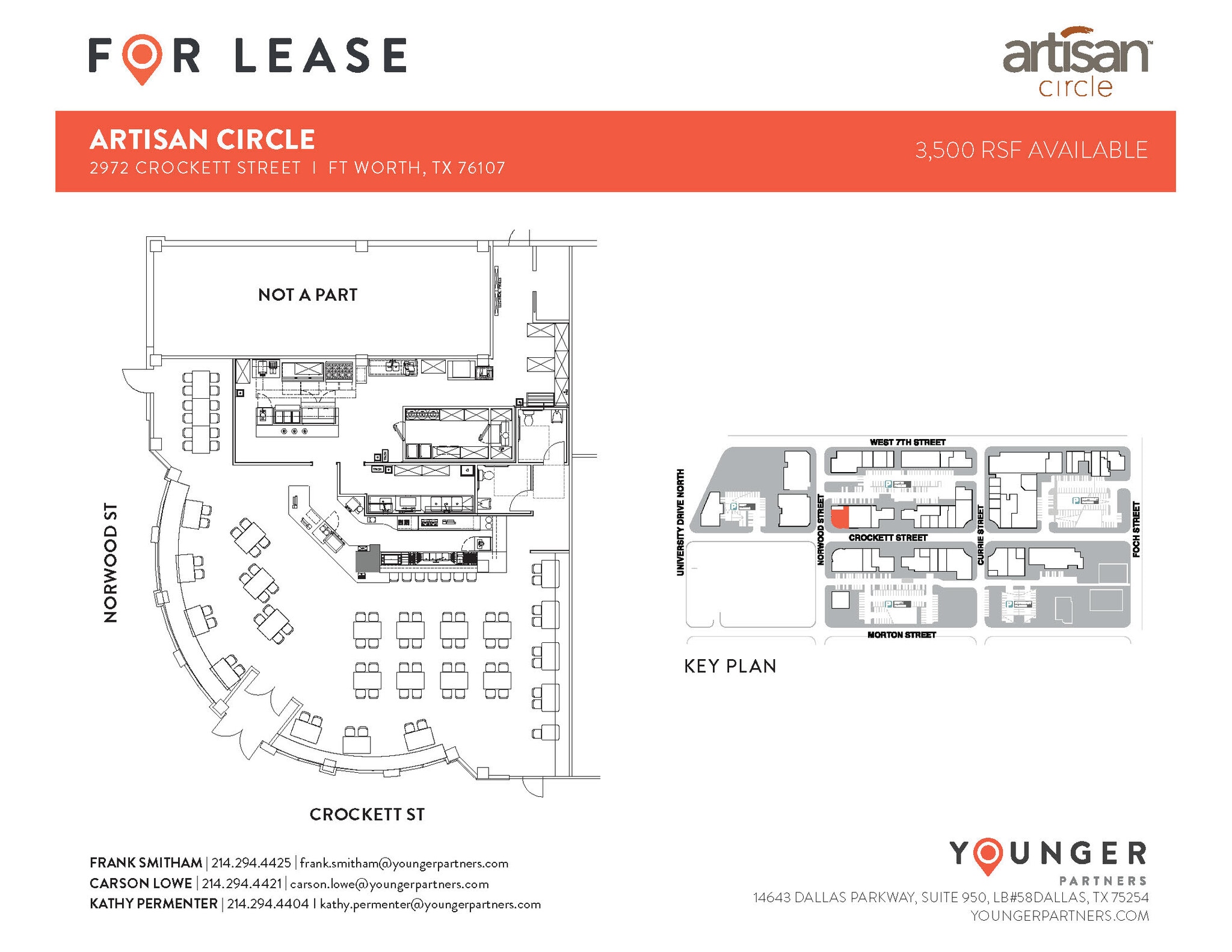 2973 W 7th St, Fort Worth, TX à louer Plan d’étage– Image 1 sur 1