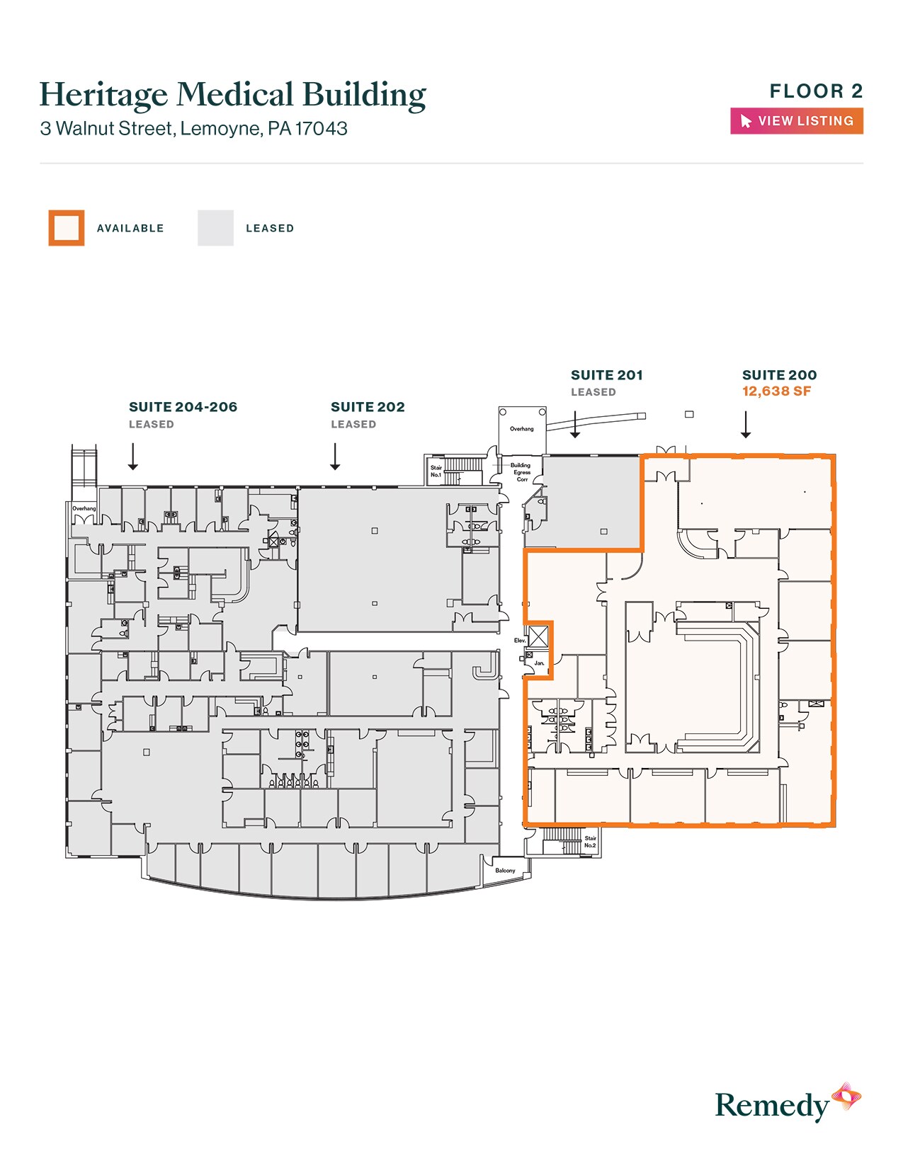 3 Walnut St, Lemoyne, PA à louer Plan d’étage– Image 1 sur 1