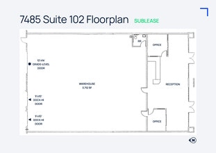 7485 Dean Martin Dr, Las Vegas, NV à louer Plan d’étage– Image 1 sur 1