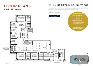 9915 Mira Mesa Blvd, San Diego, CA à louer Plan d’étage– Image 1 sur 1