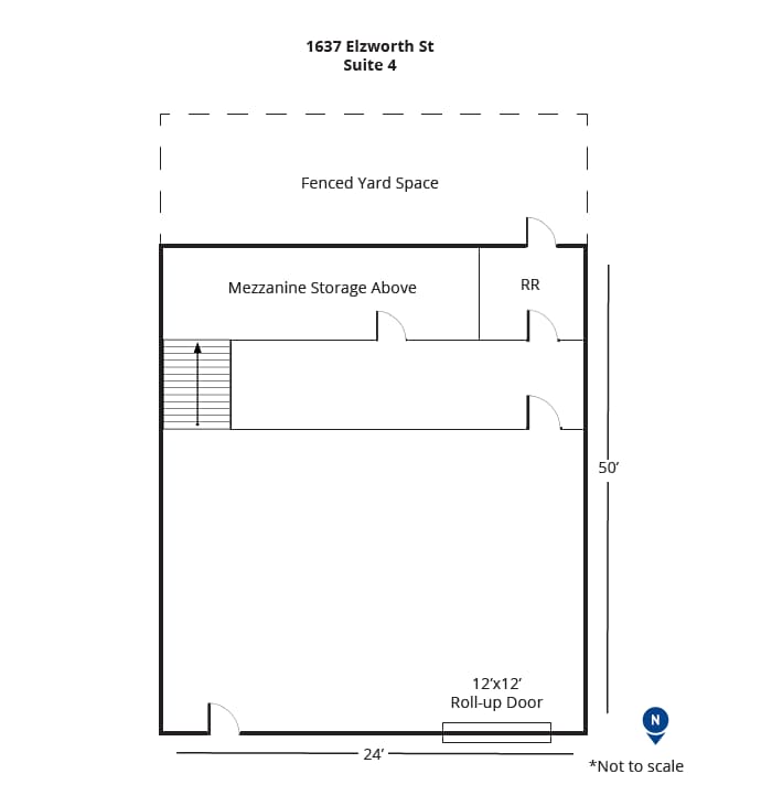 1637 Elzworth St, Bakersfield, CA à louer Plan d’étage– Image 1 sur 1