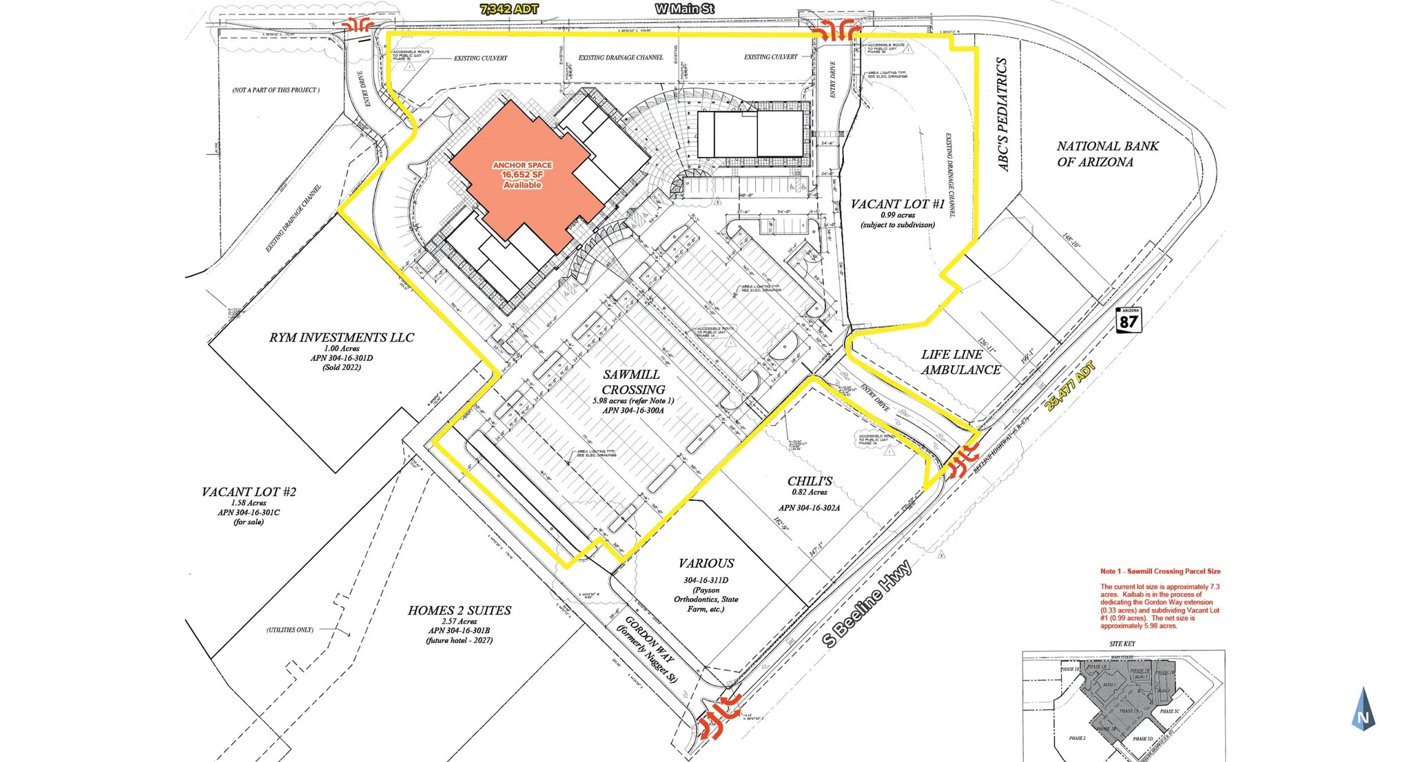 201 W Main St, Payson, AZ à louer Plan de site– Image 1 sur 3