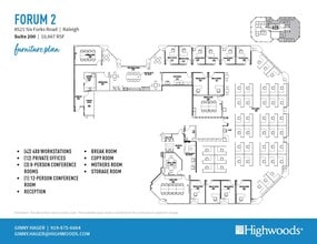 8521 Six Forks Rd, Raleigh, NC à louer Plan d’étage– Image 2 sur 2
