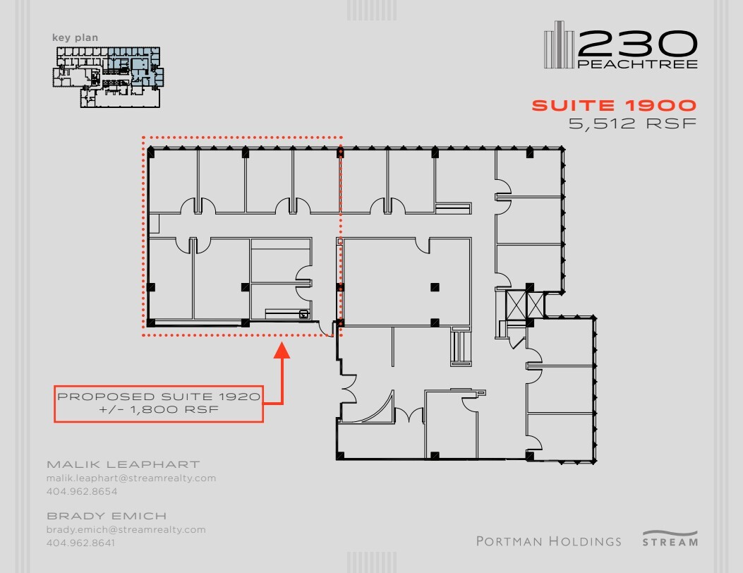 230 Peachtree St NW, Atlanta, GA à louer Plan d’étage– Image 1 sur 1