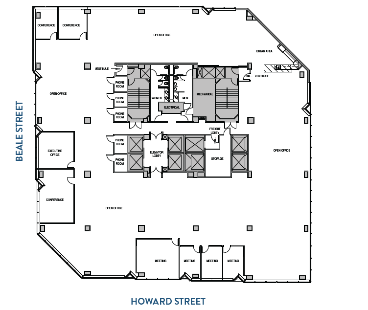 301 Howard St, San Francisco, CA à louer Plan d’étage– Image 1 sur 1