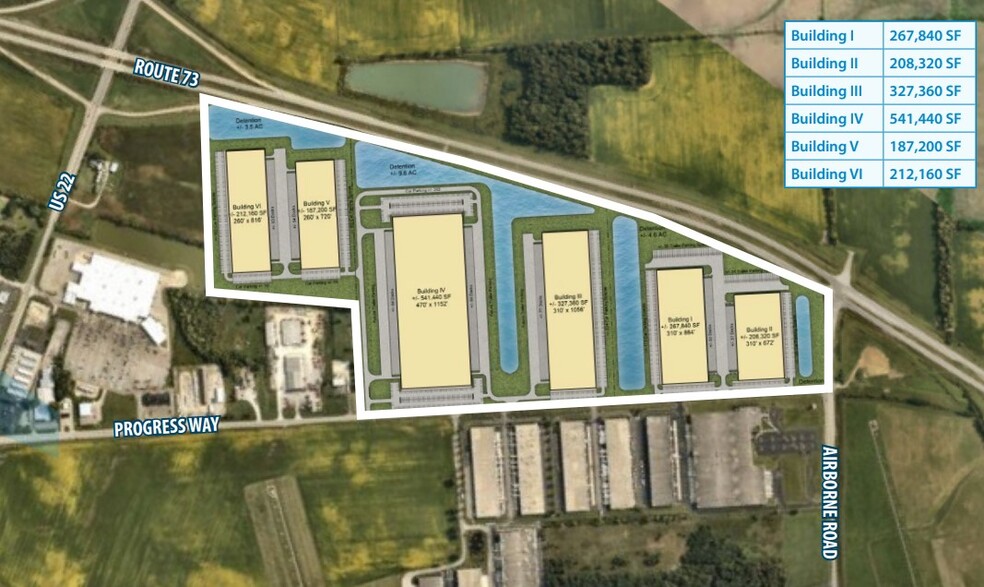 0 Progress Way, Wilmington, OH à louer - Plan de site – Image 3 sur 4