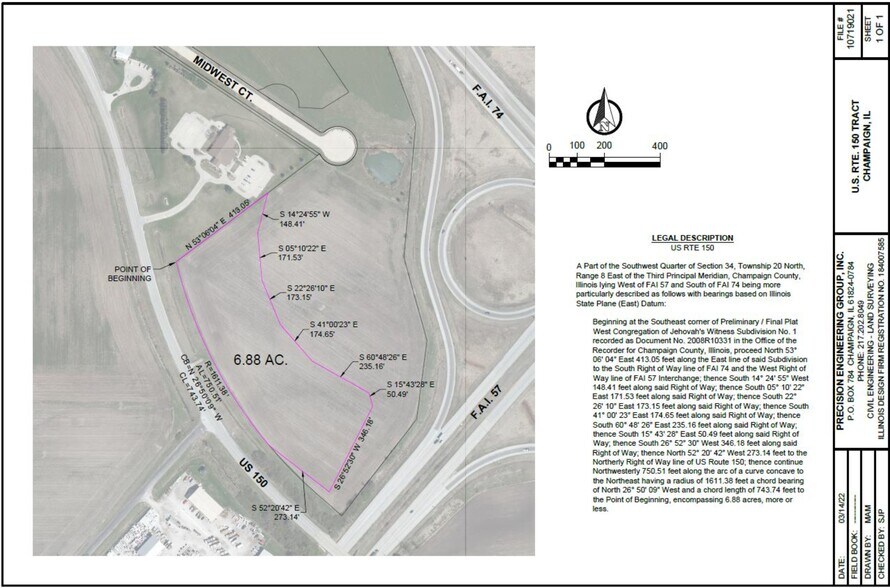 I-57 & I-74, Champaign, IL à vendre - Plan de site – Image 3 sur 3