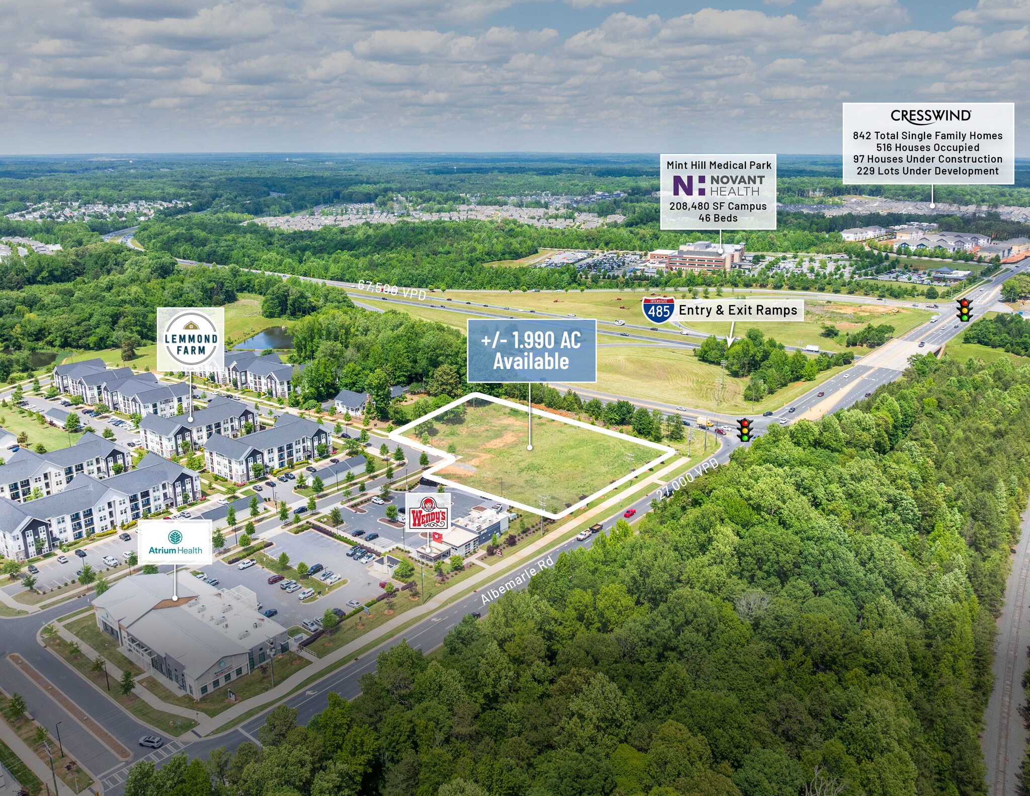 Albemarle Rd, Charlotte, NC à louer Aérien– Image 1 sur 6