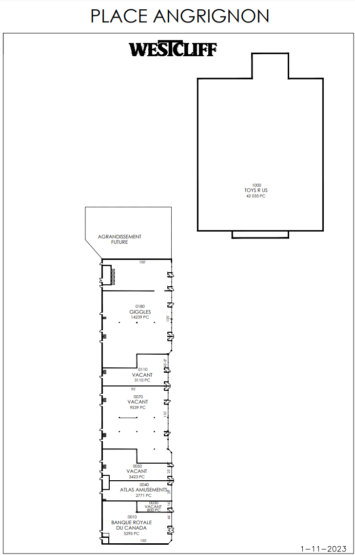 7143-7191 Boul Newman, Montréal, QC à louer Plan d’étage– Image 1 sur 2