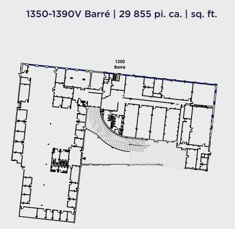 1320-1390 Rue Barré, Montréal, QC à louer Plan d’étage– Image 1 sur 1