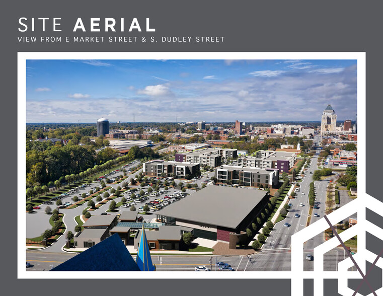 0 E Market St, Greensboro, NC à louer - Aérien – Image 2 sur 2