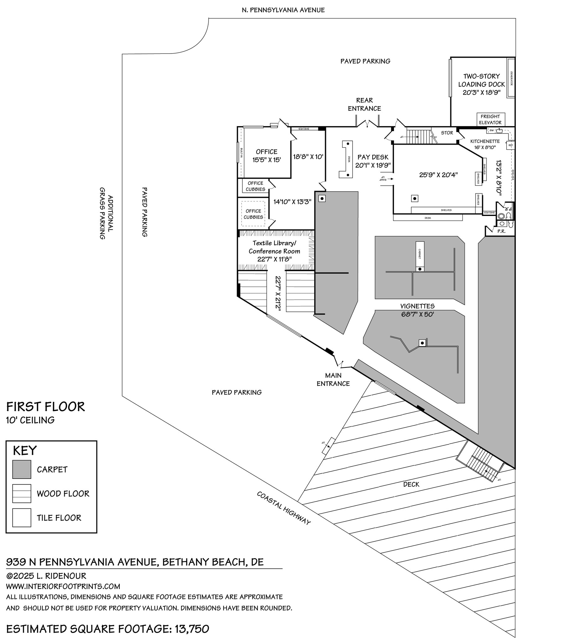 939 N Pennsylvania Ave, Bethany Beach, DE à louer Plan d’étage– Image 1 sur 20
