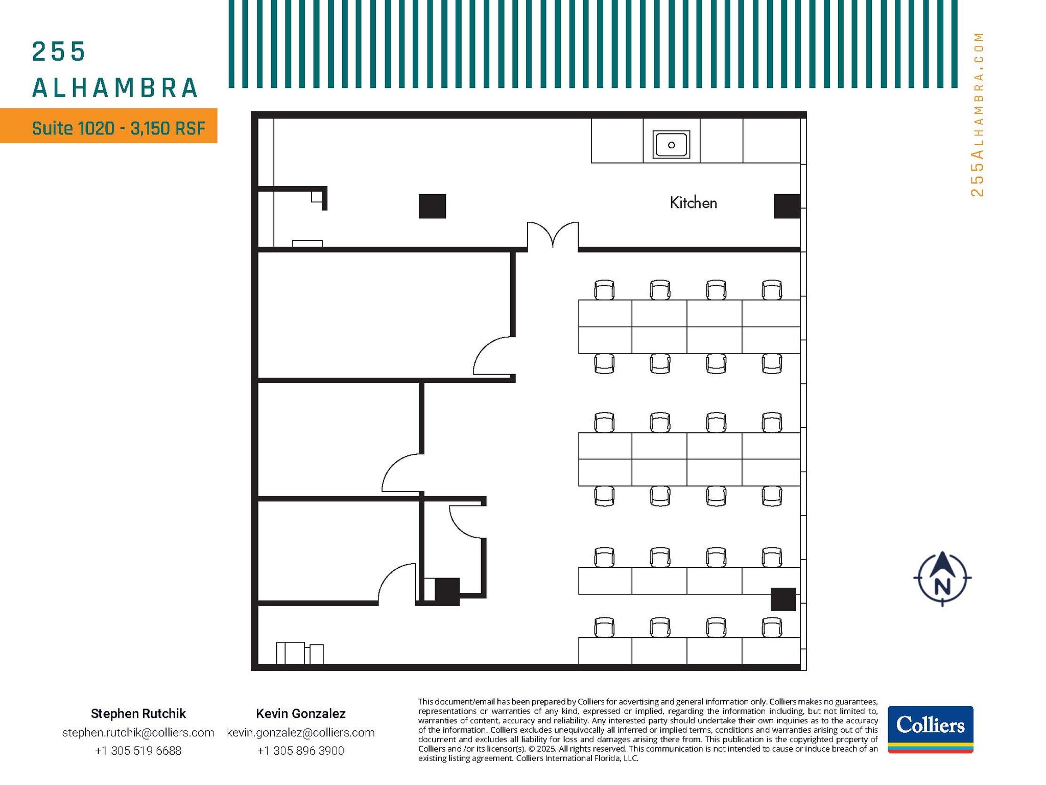 255 Alhambra Cir, Coral Gables, FL à louer Plan d’étage– Image 1 sur 1