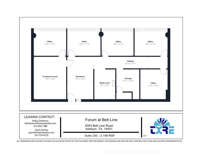 4004 Belt Line Rd, Addison, TX à louer Plan d’étage– Image 1 sur 1