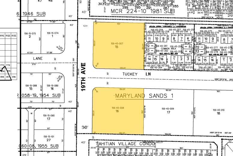 6605-6619 N 19th Ave, Phoenix, AZ à vendre - Plan cadastral – Image 2 sur 21