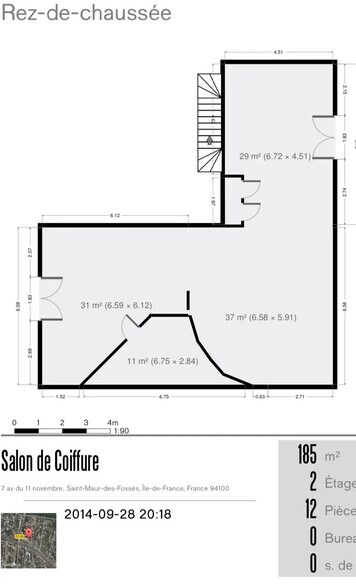 Local commercial dans Saint-Maur-des-Fossés à louer - Plan d’étage – Image 3 sur 3