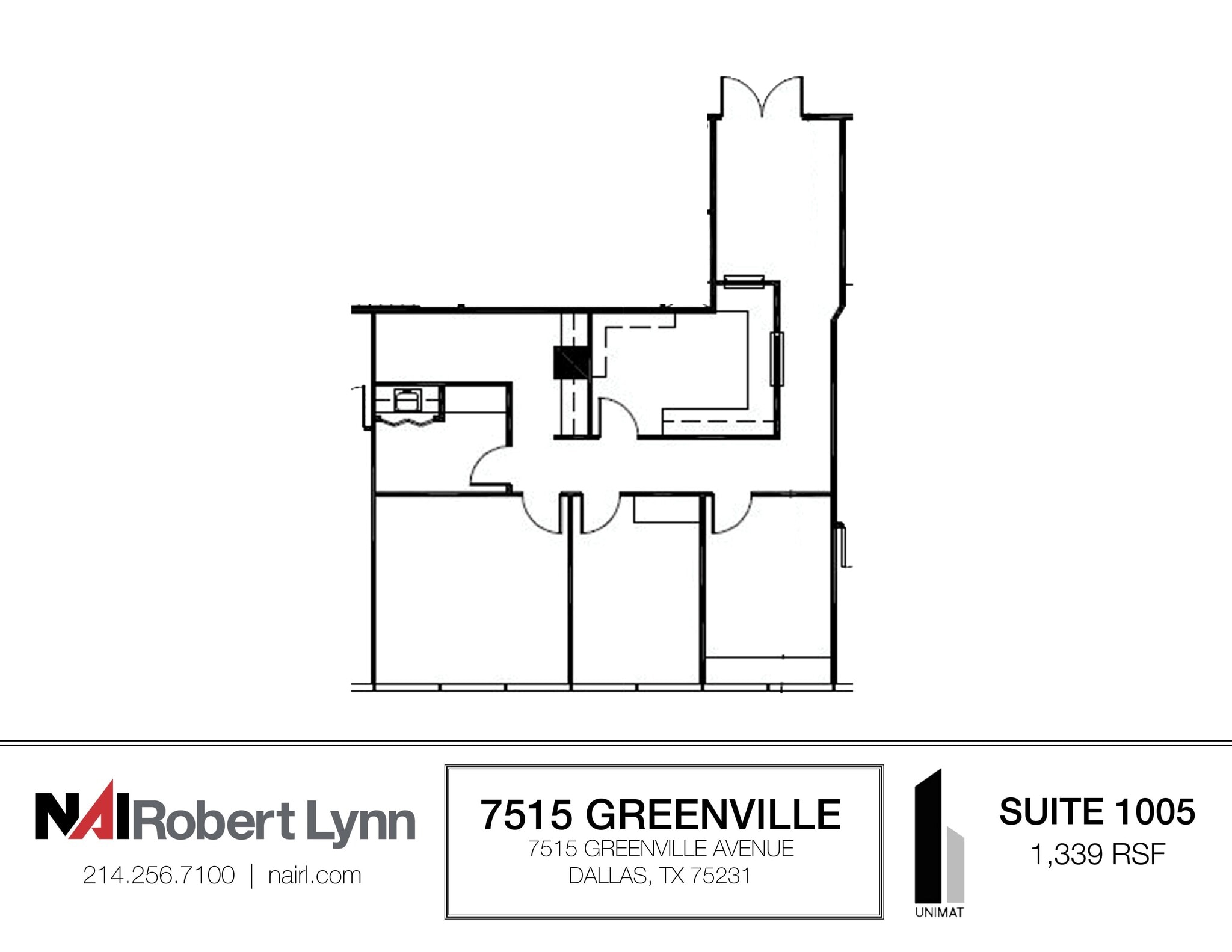 7515 Greenville Ave, Dallas, TX à louer Plan d’étage– Image 1 sur 1