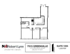 7515 Greenville Ave, Dallas, TX à louer Plan d’étage– Image 1 sur 1
