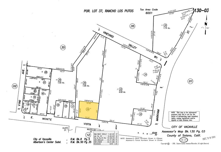 741-747 E Monte Vista Ave, Vacaville, CA à louer - Plan cadastral – Image 2 sur 20