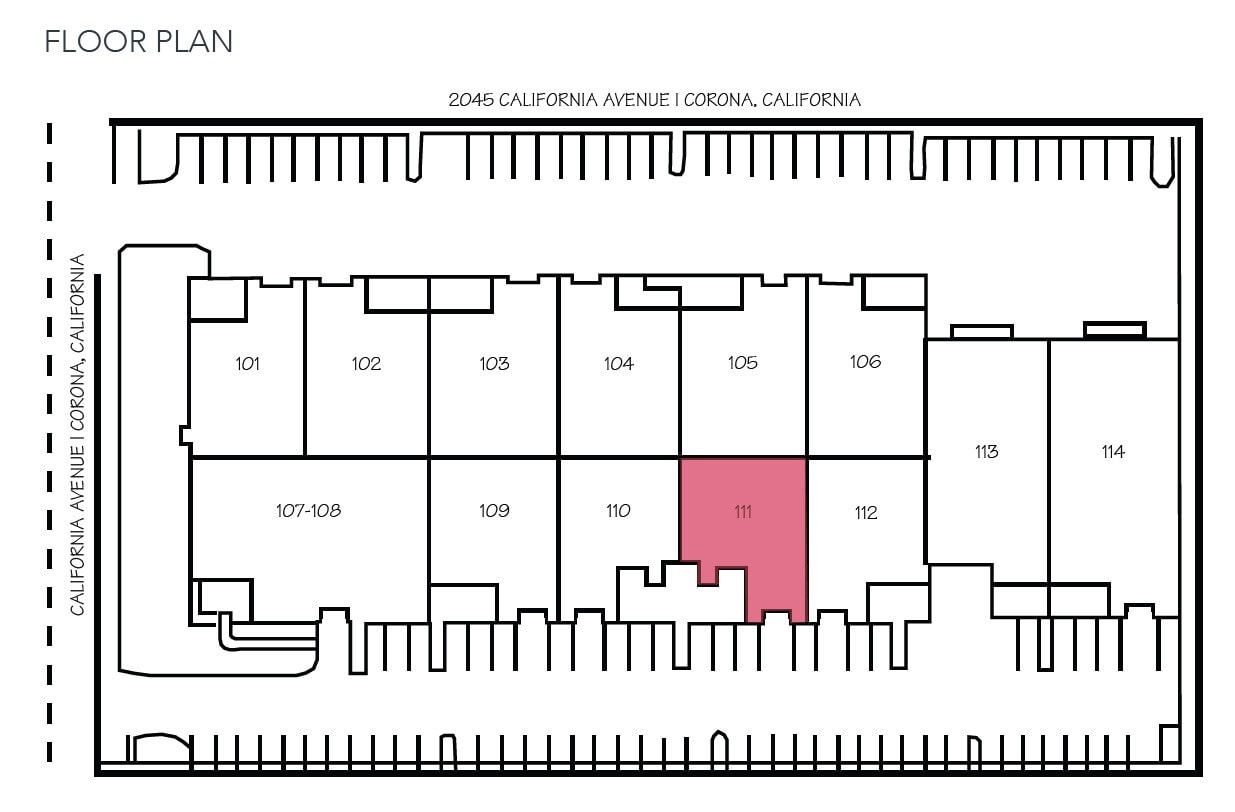 2045 California Ave, Corona, CA à louer Plan d’étage– Image 1 sur 1