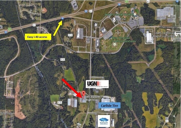 2495 Dr F E Wright Dr, Jackson, TN à louer - Aérien – Image 2 sur 2
