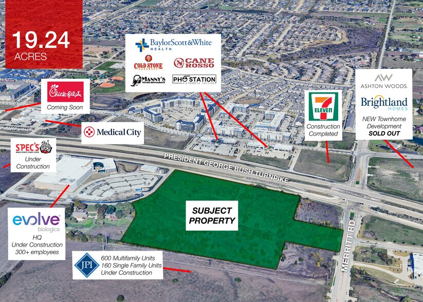 3001 Merritt Rd, Sachse, TX à vendre - Aérien – Image 2 sur 3