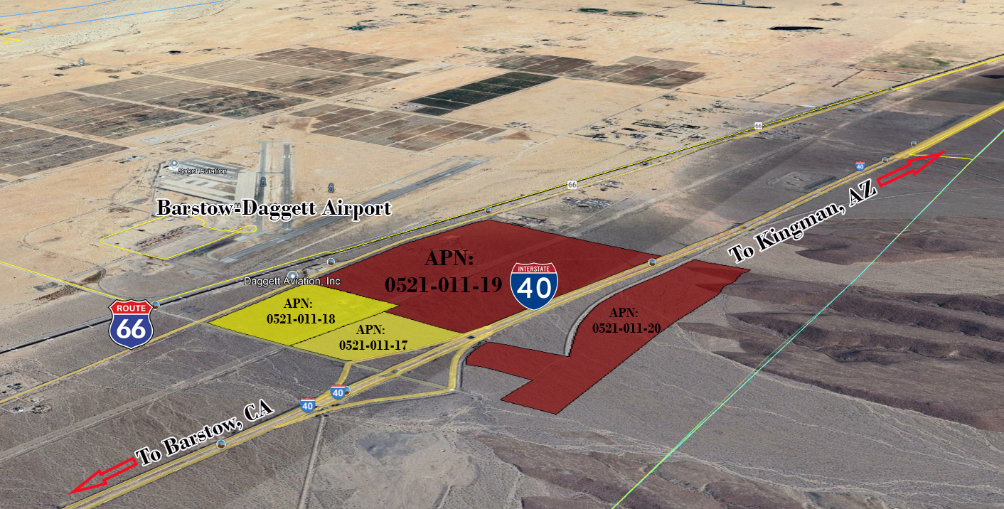 Interstate 40 and Hidden Springs Road -, Daggett, CA à vendre Aérien– Image 1 sur 6