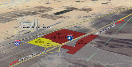 Interstate 40 and Hidden Springs Road -, Daggett, CA - VUE AÉRIENNE  vue de carte - Image1