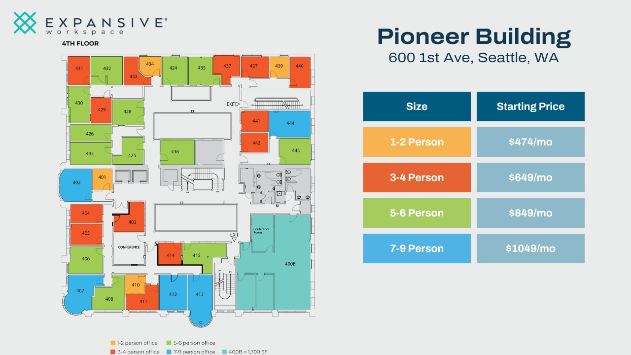 600 1st Ave, Seattle, WA à louer Plan d’étage– Image 1 sur 4