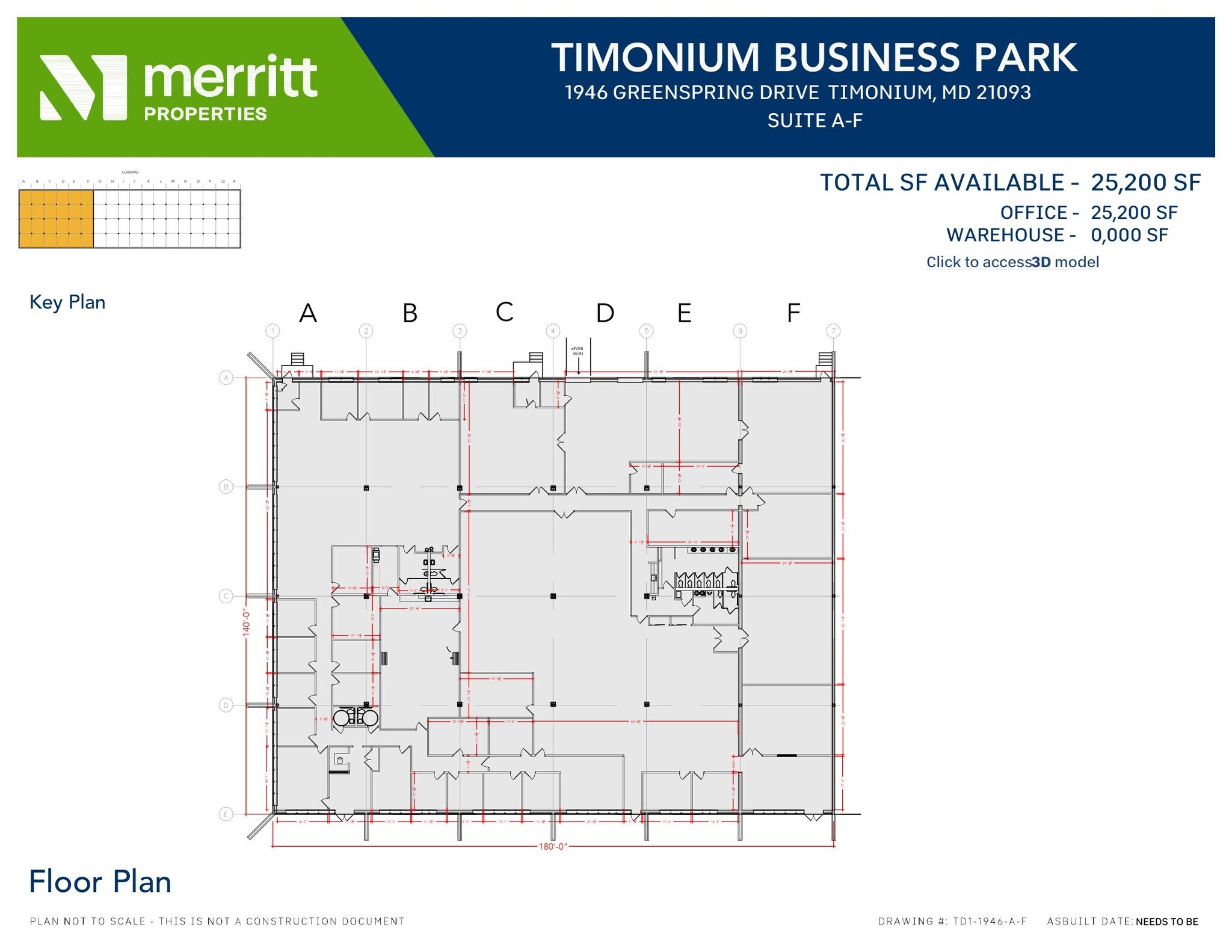 1940-1946 Greenspring Dr, Timonium, MD à louer Plan d’étage– Image 1 sur 1