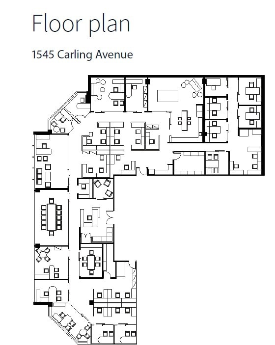 1545 Carling Ave, Ottawa, ON à louer Plan d’étage– Image 1 sur 6