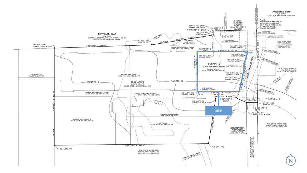 SWC Sportsman Club Rd & Pritchard Rd., Jacksonville, FL à vendre - Plan de site – Image 2 sur 3