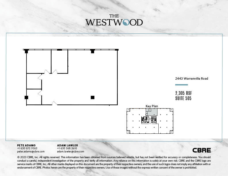 2443 Warrenville Rd, Lisle, IL à louer Plan d’étage– Image 1 sur 1