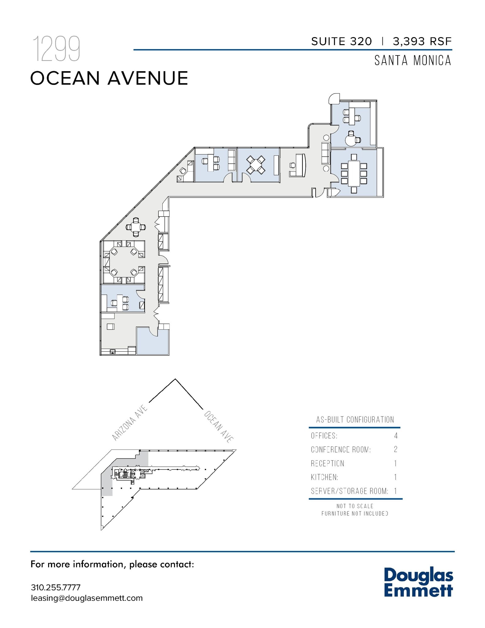 1299 Ocean Ave, Santa Monica, CA à louer Plan d’étage– Image 1 sur 1
