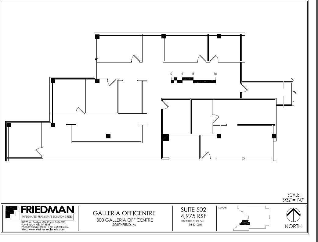 300 Galleria Officentre, Southfield, MI à louer Plan d’étage– Image 1 sur 3