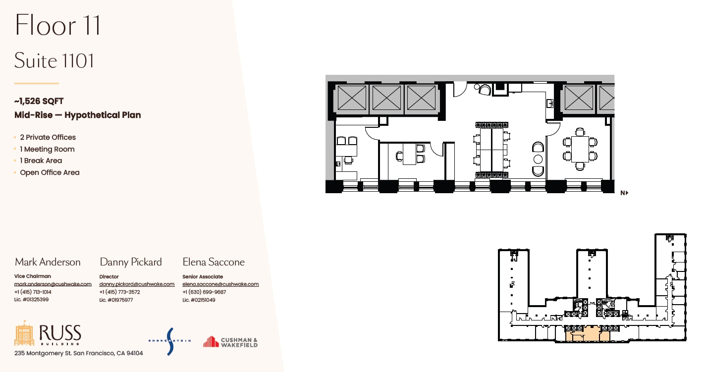 235 Montgomery St, San Francisco, CA à louer Plan d’étage– Image 1 sur 2