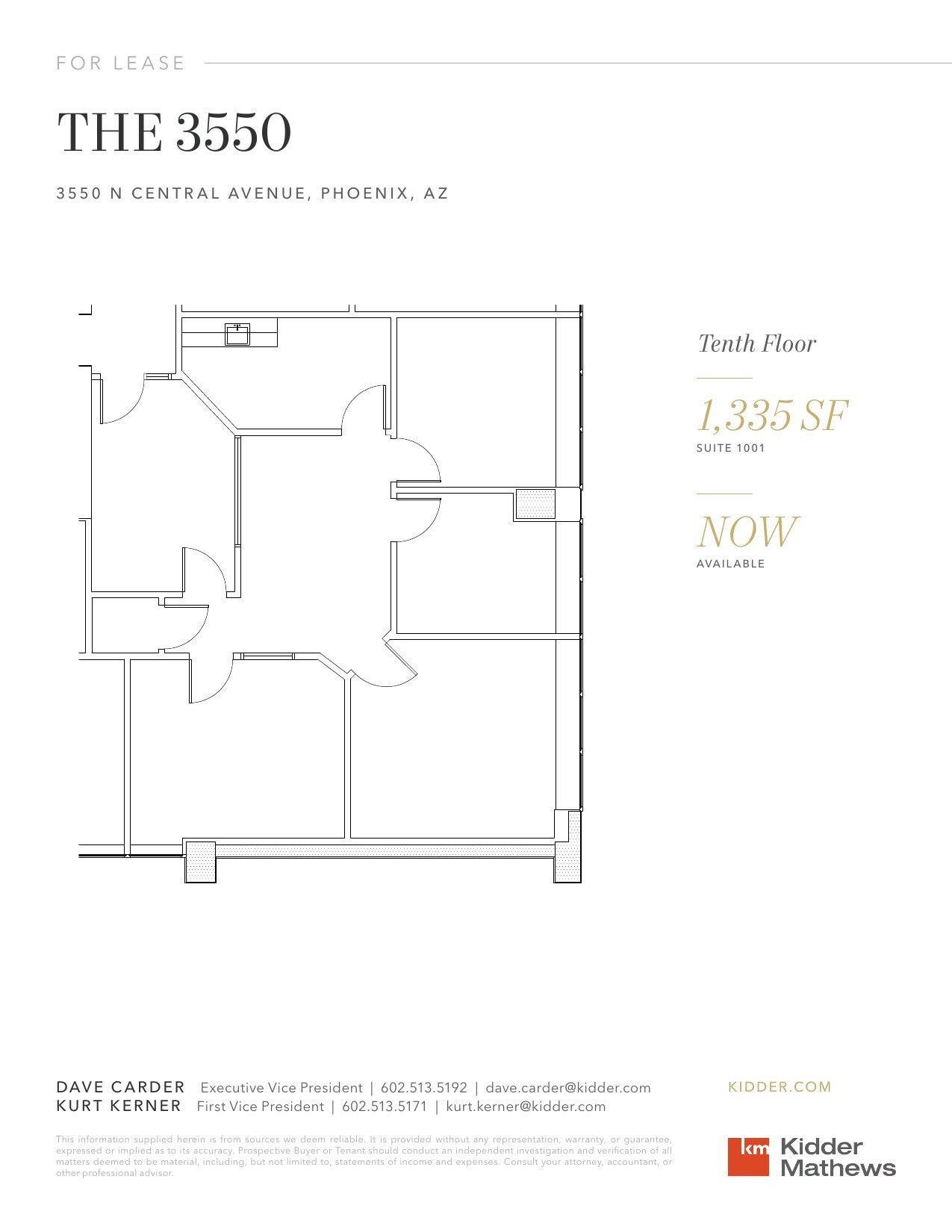 3550 N Central Ave, Phoenix, AZ à louer Plan d’étage– Image 1 sur 1