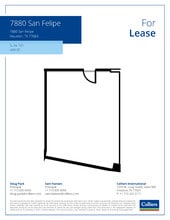 7880 San Felipe St, Houston, TX à louer Plan d’étage– Image 1 sur 1