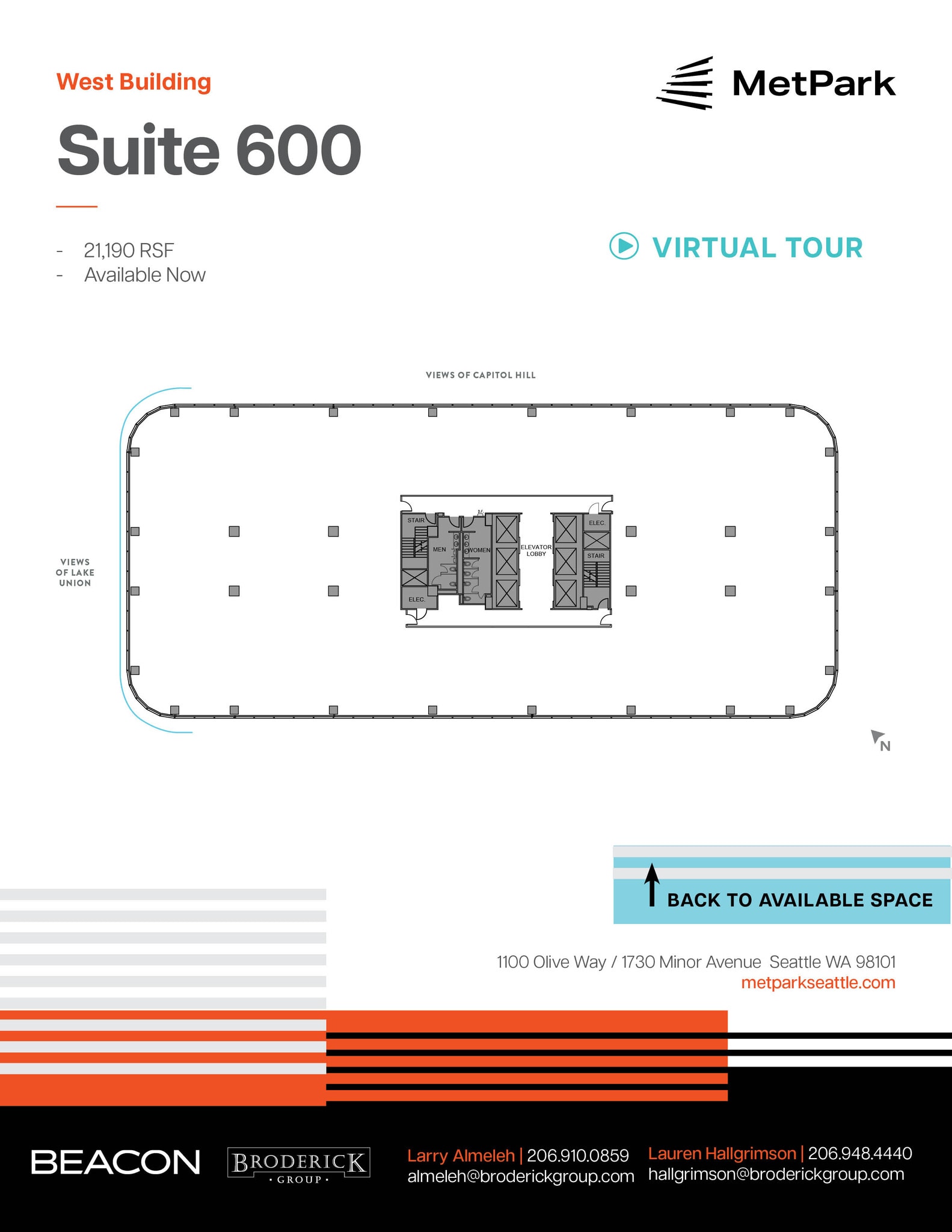 1100 Olive Way, Seattle, WA à louer Plan d’étage– Image 1 sur 1