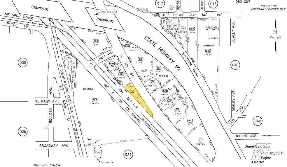 1095 S 9th St, Modesto, CA à vendre - Plan cadastral – Image 2 sur 10
