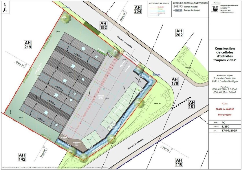 2 Rue Des Combottes, Pouilley-les-Vignes à vendre - Plan de site – Image 2 sur 4
