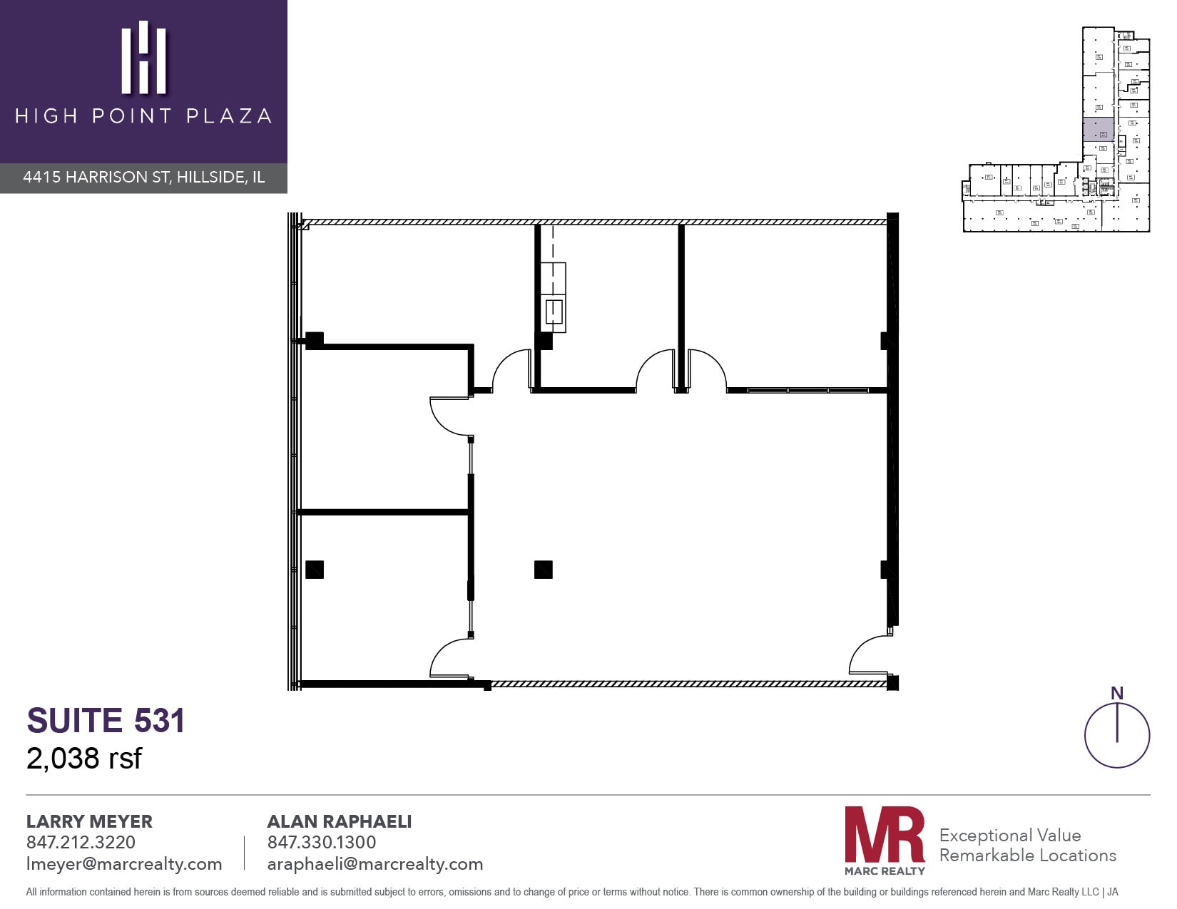 4415 W Harrison St, Hillside, IL à louer Plan d’étage– Image 1 sur 1