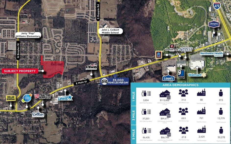 Holland Dr, Farmington, AR à vendre - Aérien – Image 2 sur 3