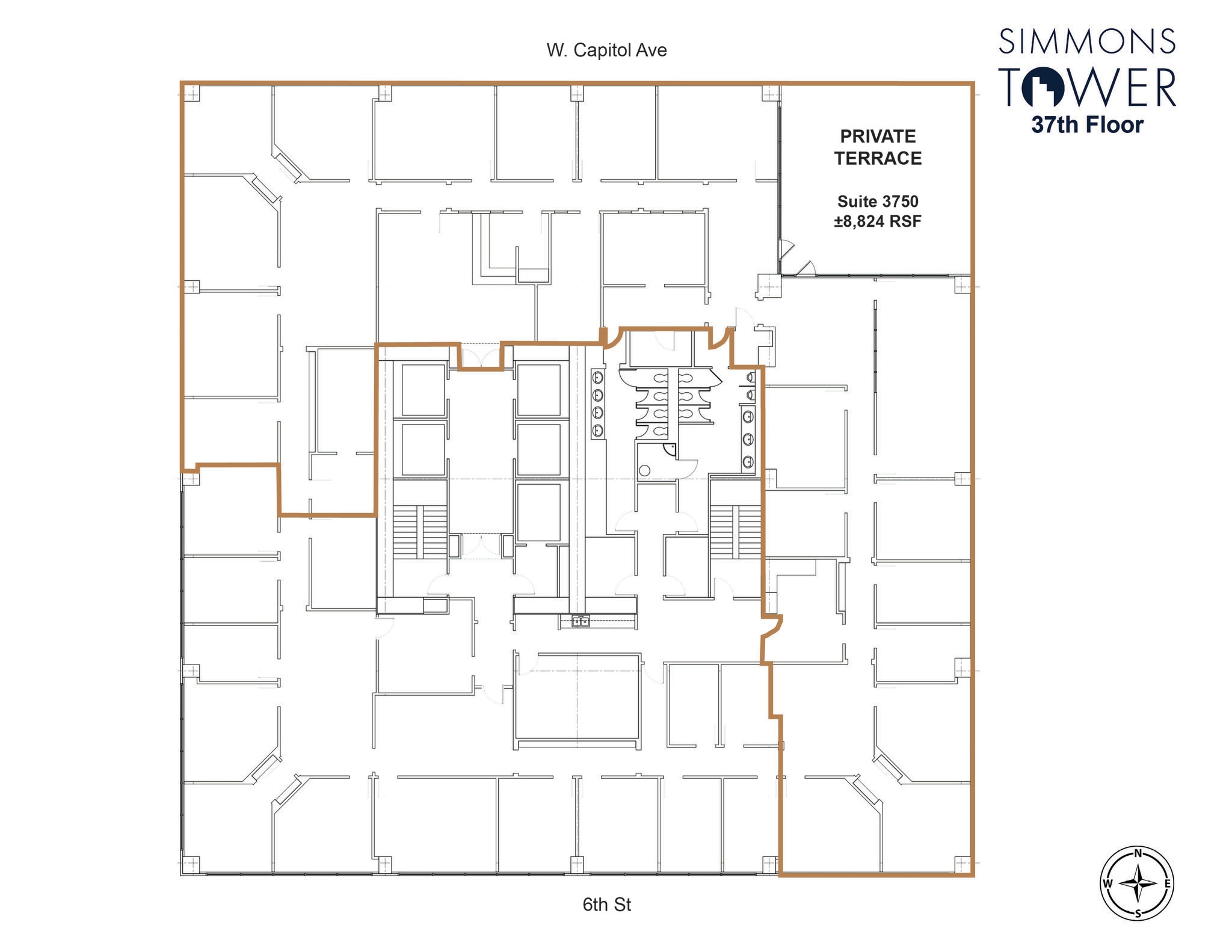 425 W Capitol Ave, Little Rock, AR à louer Plan d’étage– Image 1 sur 5